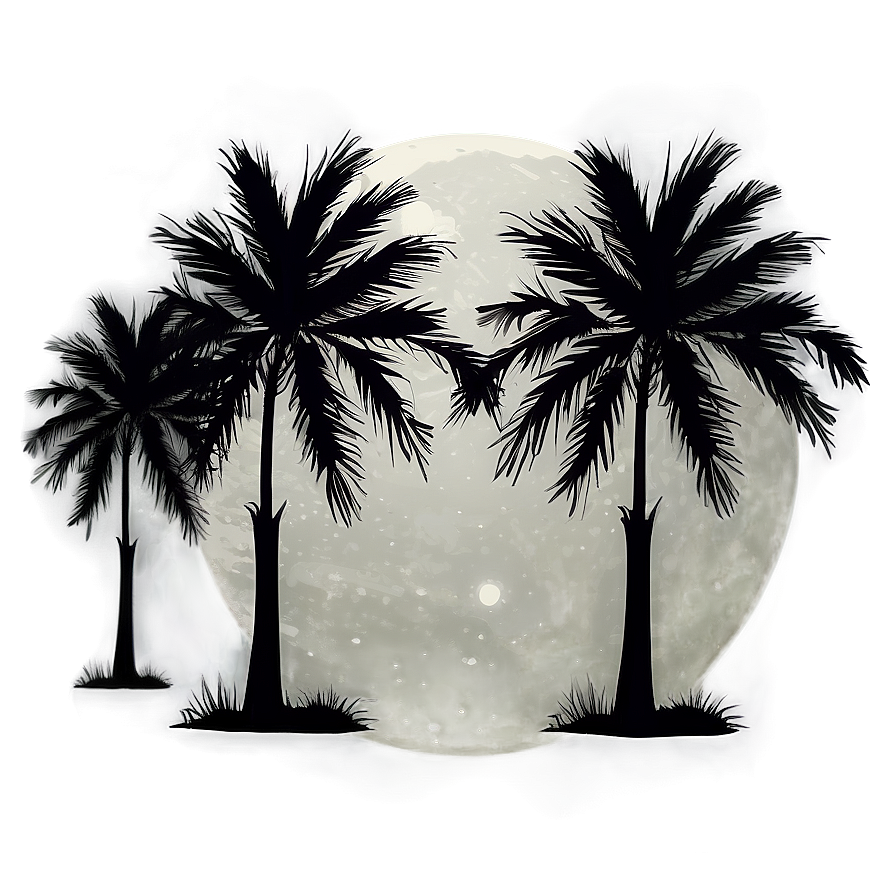 Palms Under Moonlight Png 58