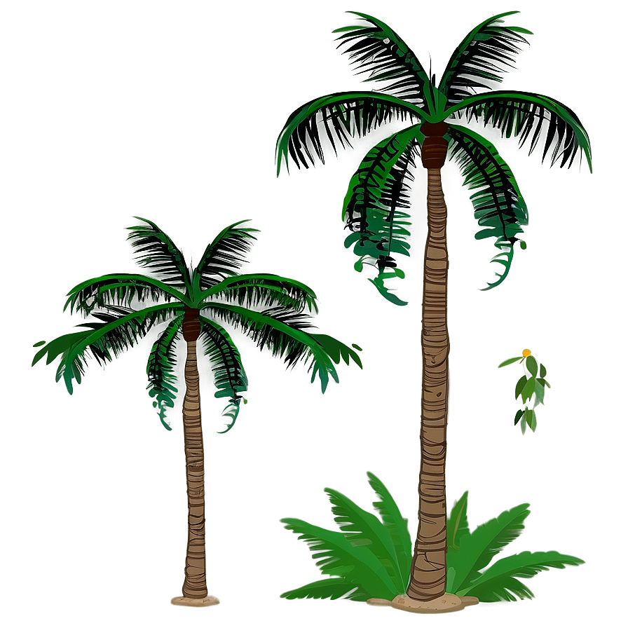 Palms Under Moonlight Png 78