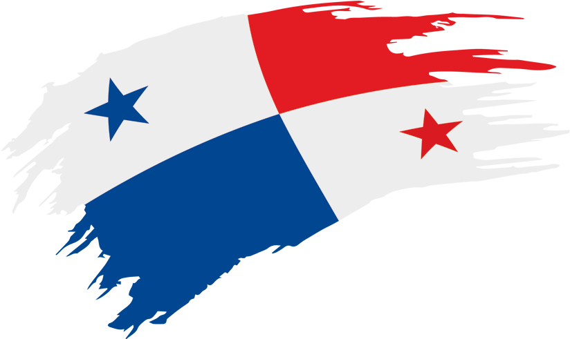 Panama Flag Brush Stroke