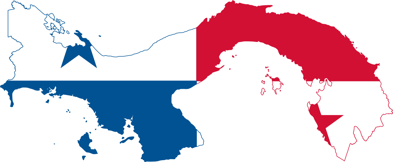 Panama Map Flag Colors