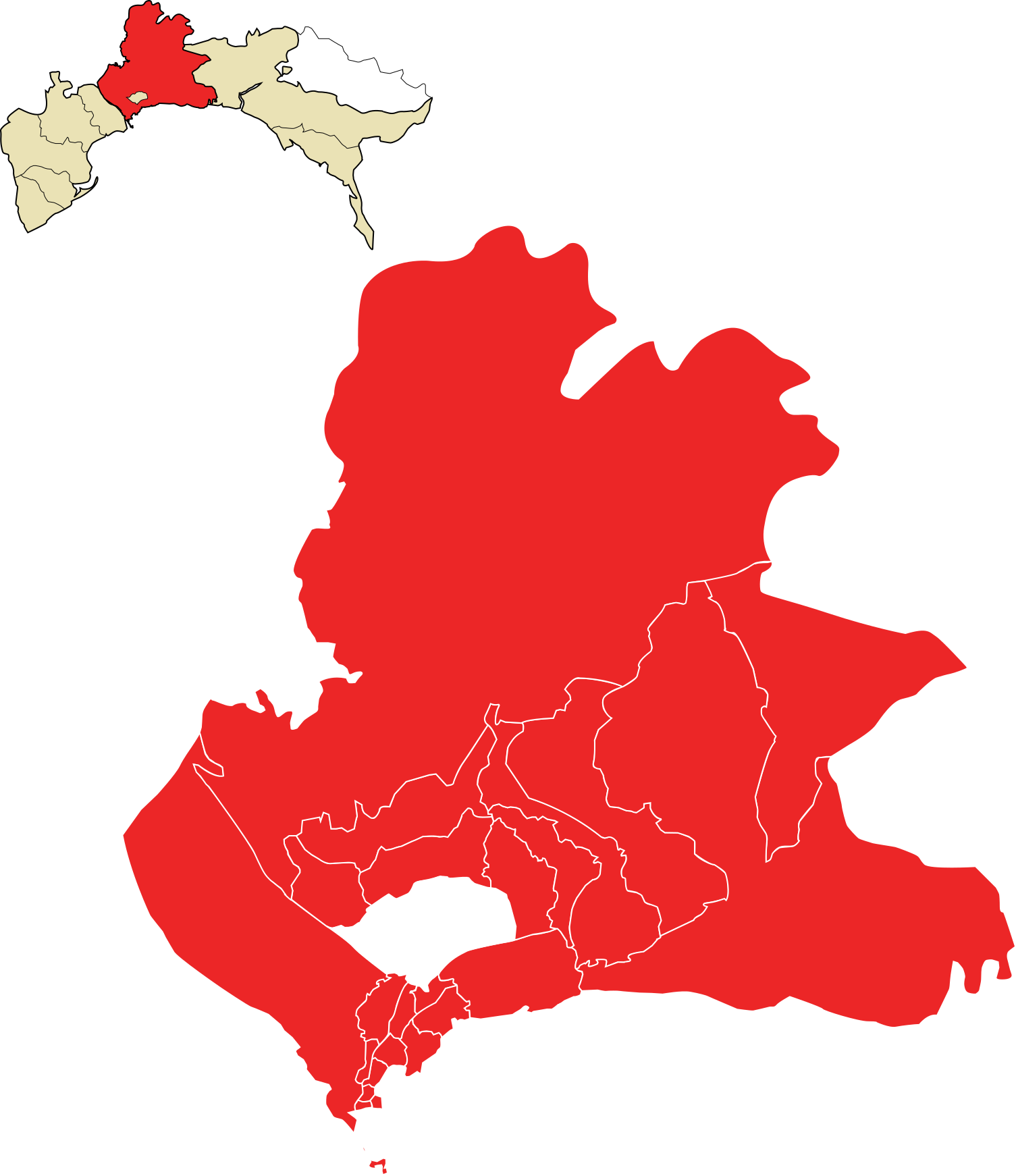 Panama Map Highlighting Capital Region