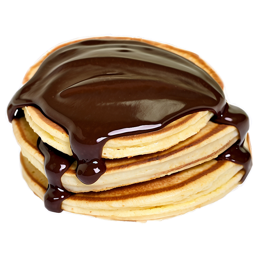 Pancake With Nutella Spread Png 05242024