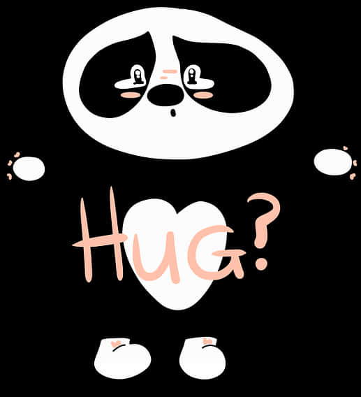 Panda Asking For Hug Illustration