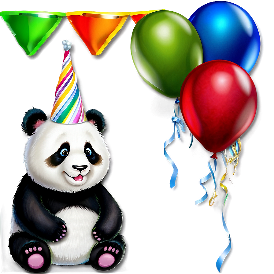 Panda Birthday Party Png Xmp