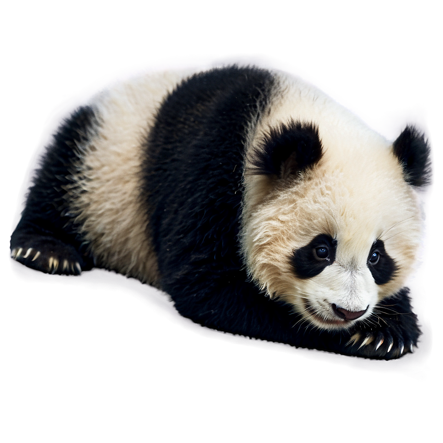 Panda Cub Fluffy Png Bac11