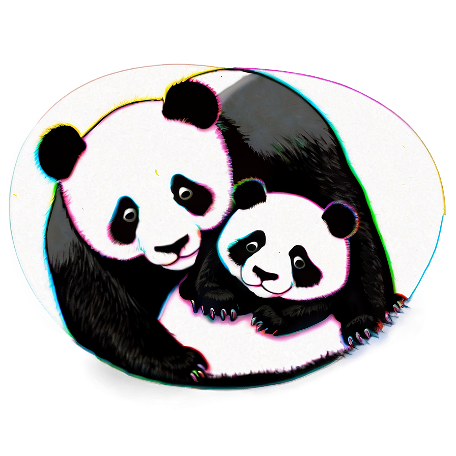 Panda Family Image Png Qsw