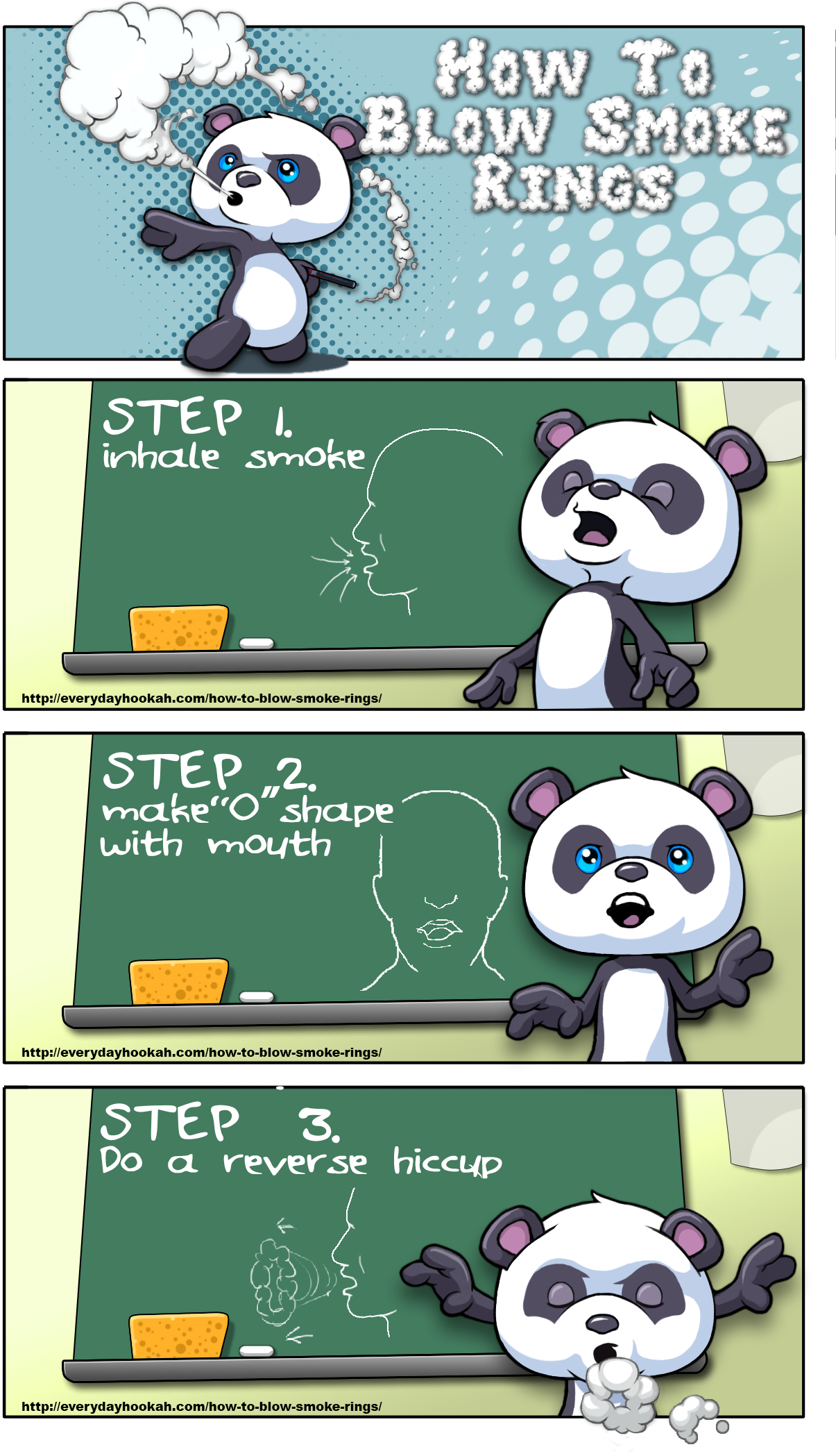 Panda Guide Blowing Smoke Rings