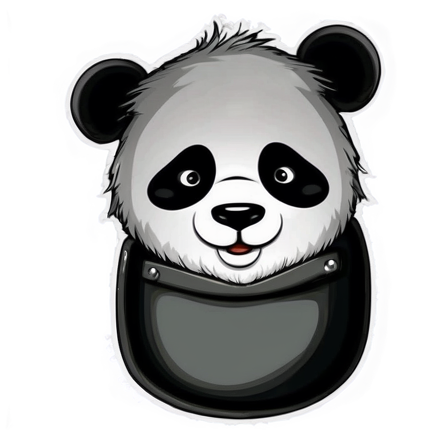 Panda In A Pocket Design Png 05062024