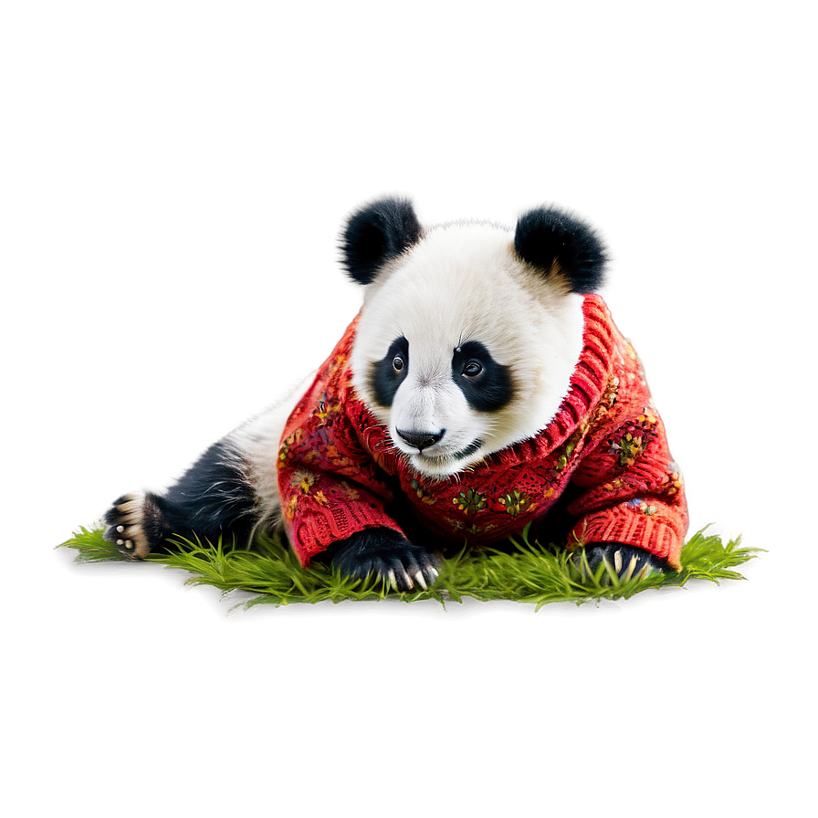 Panda In A Sweater Png 24