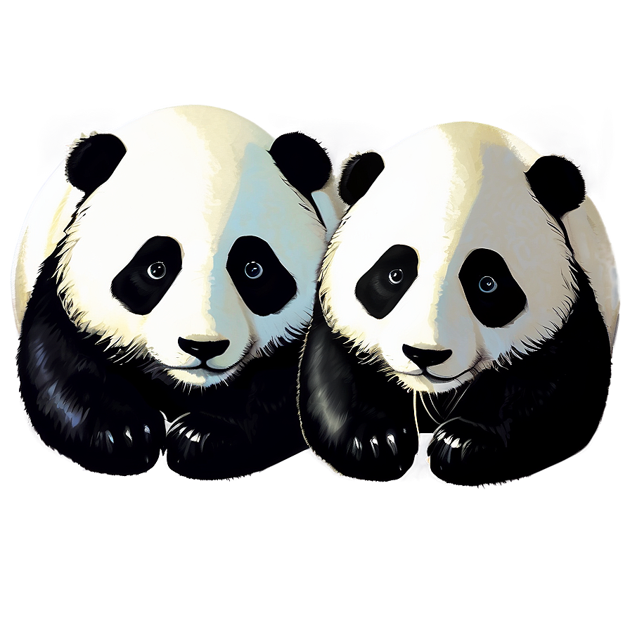 Panda Love Illustration Png 81