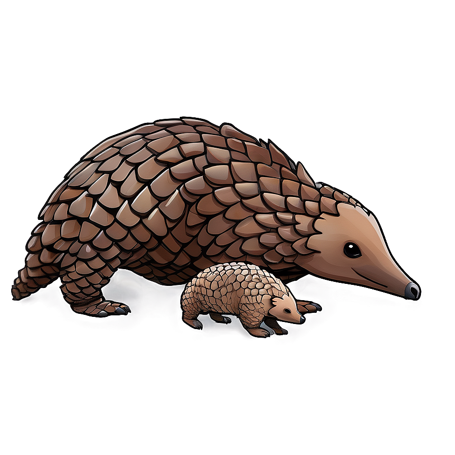 Pangolin Family Scene Png 06212024