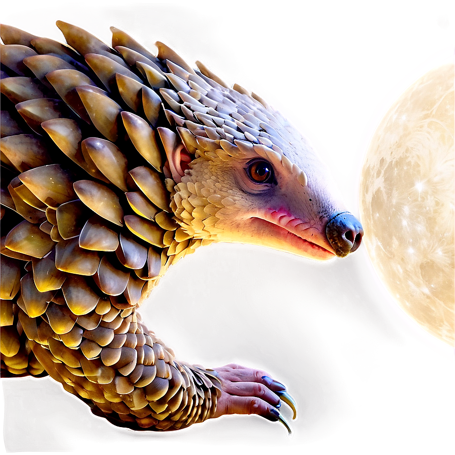 Pangolin In Moonlight Png Uxk92