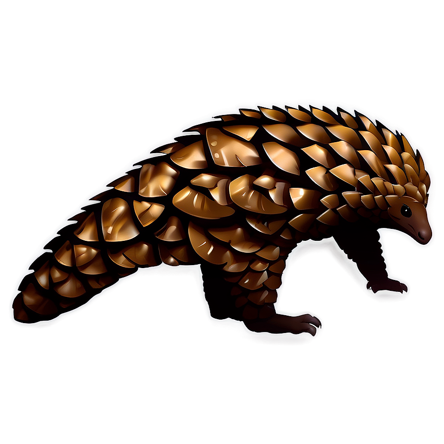 Pangolin Silhouette Design Png Hlt