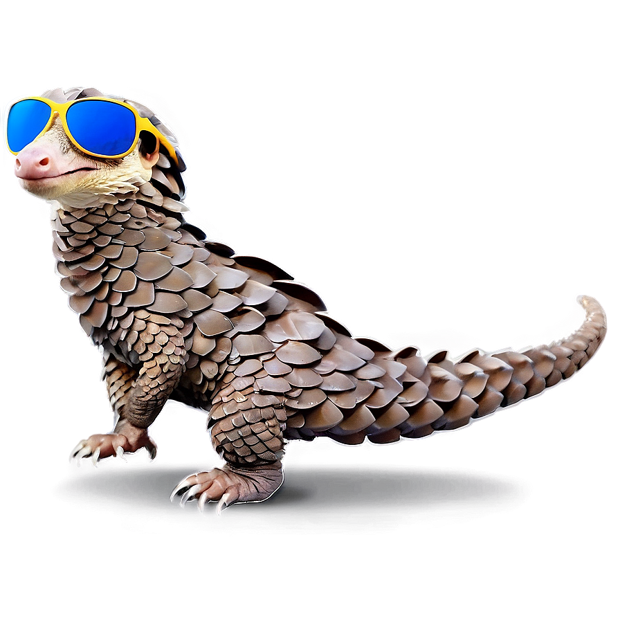 Pangolin With Sunglasses Cool Png 34