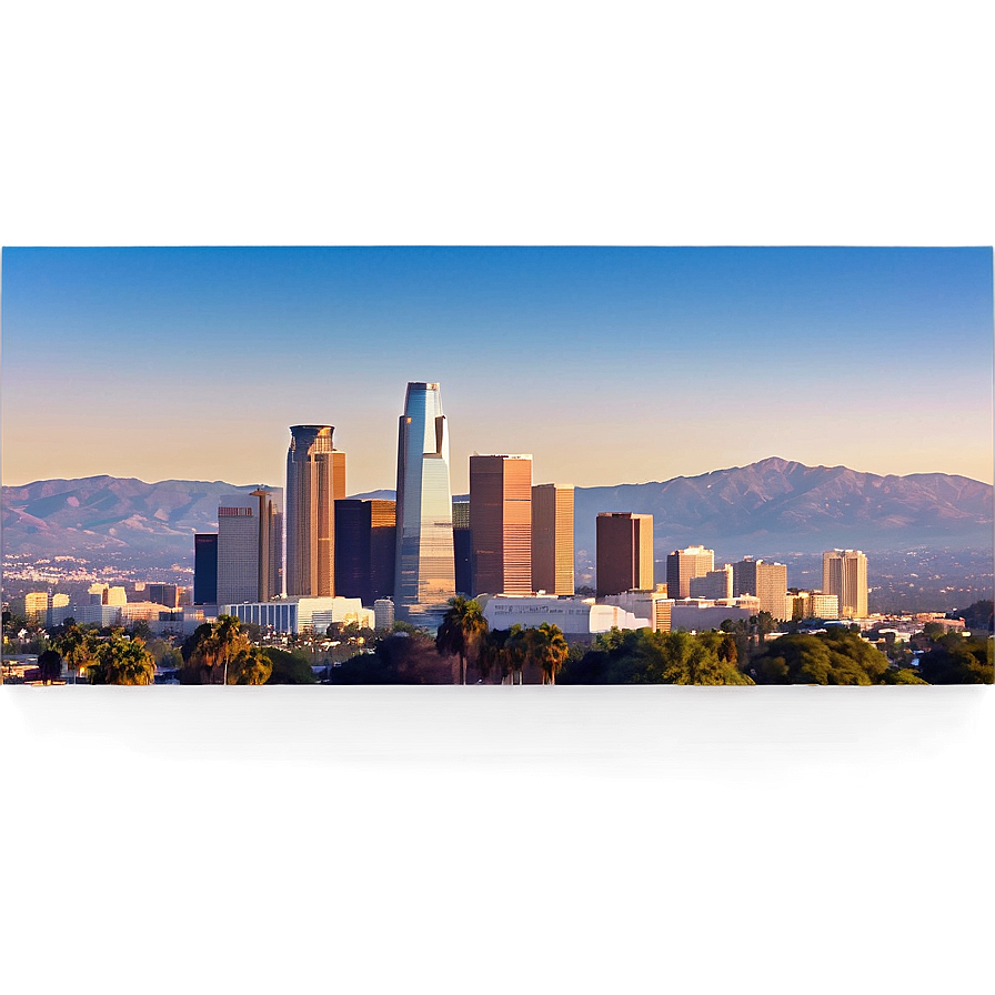 Panoramic Los Angeles Skyline Png Wdj