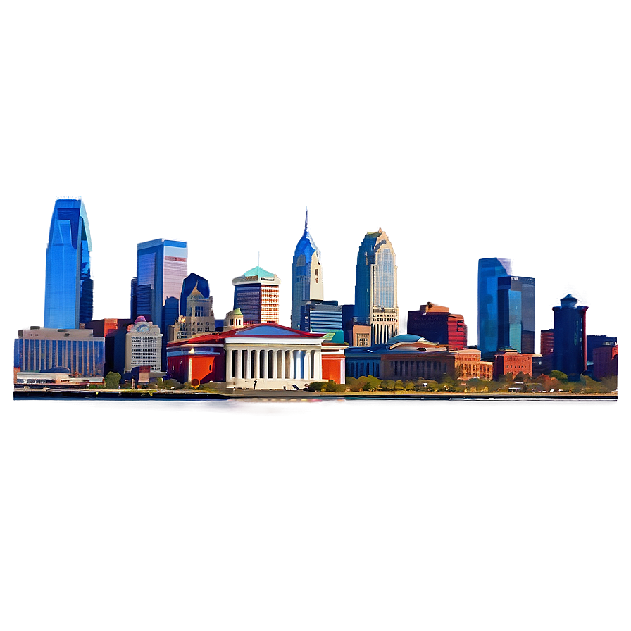 Panoramic Philadelphia Skyline Png Arw22