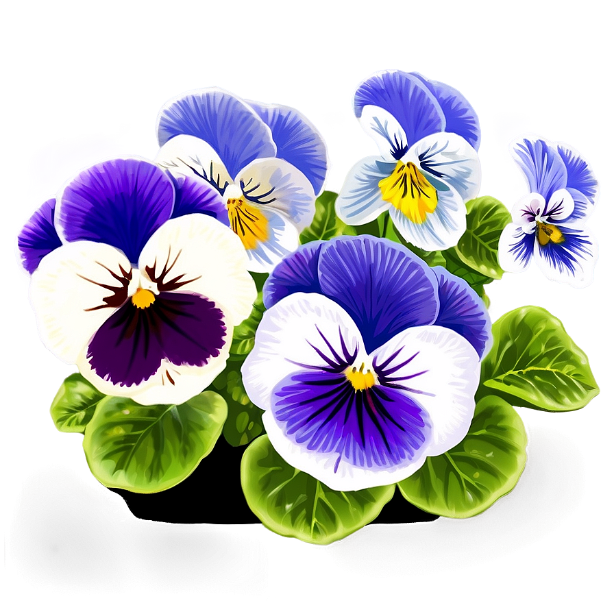 Pansy Flower Bush Png 06122024