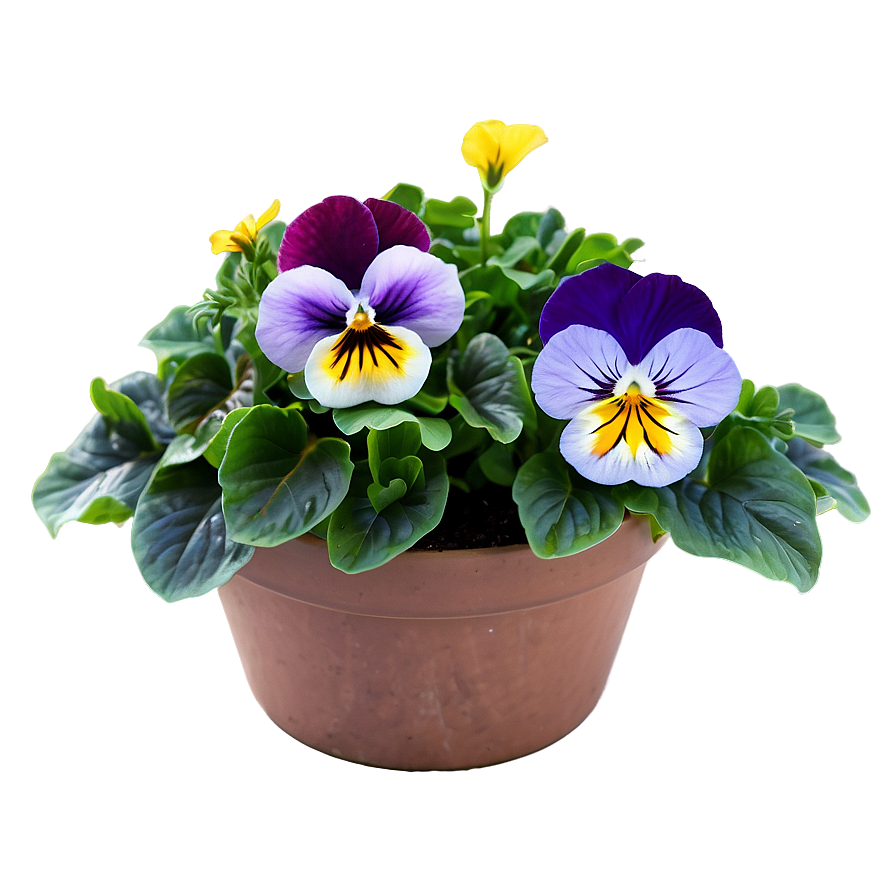 Pansy Flower Bush Png Xik68