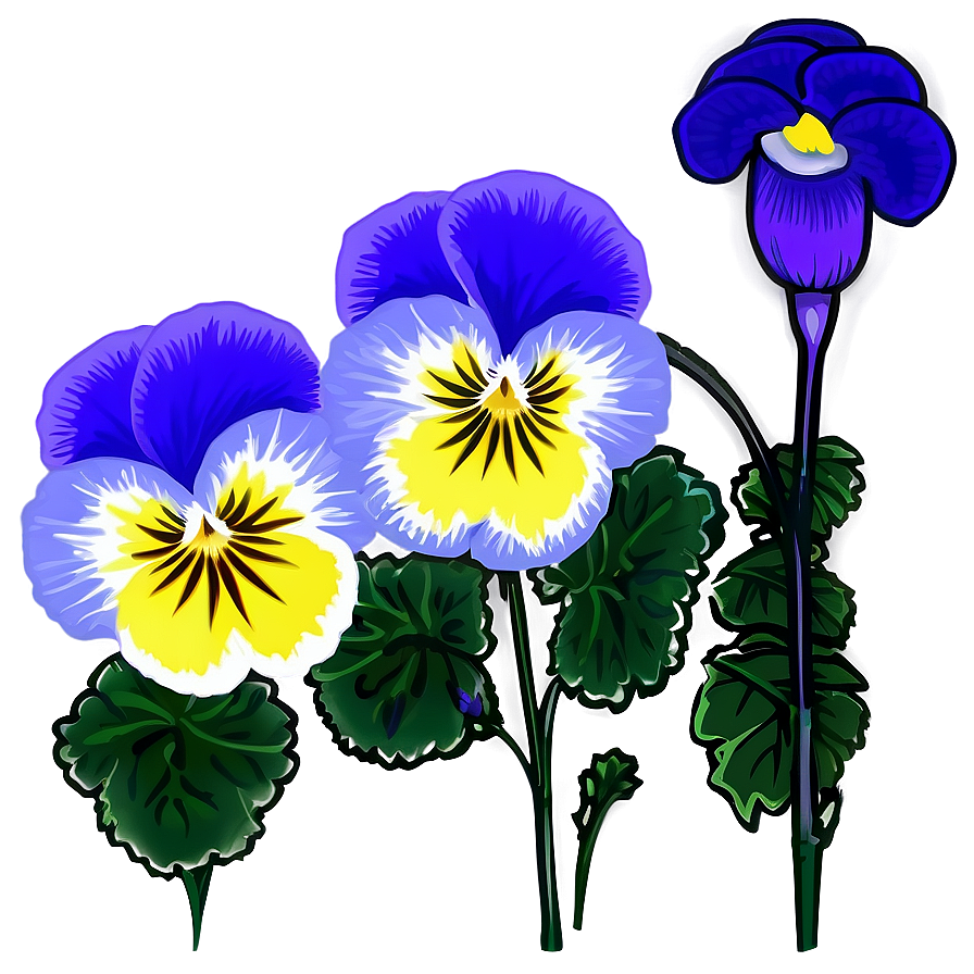 Pansy Flower Drawing Png 05252024