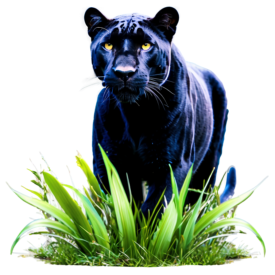 Panther In Grass Png Cqx