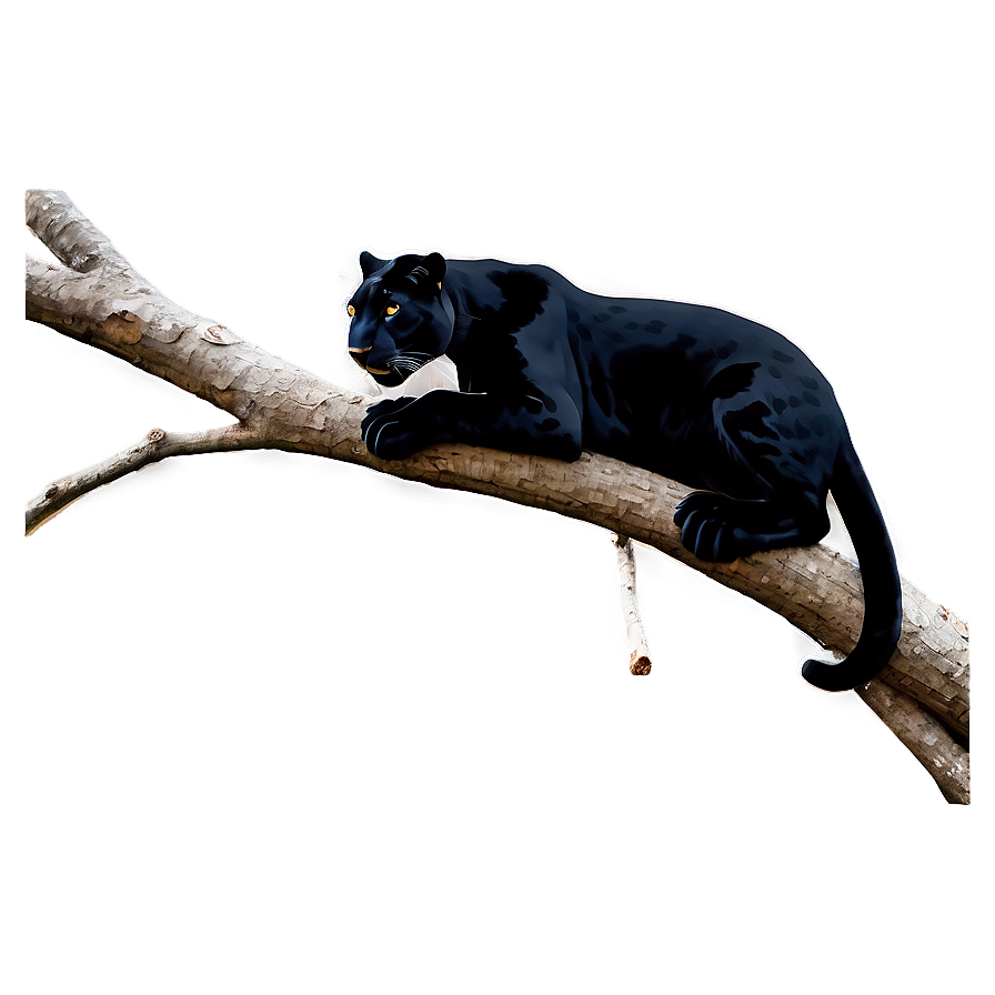 Panther On Branch Png Flw50