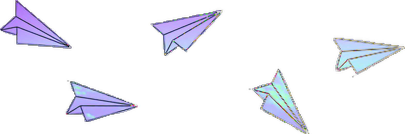 Paper Airplanes Vector Illustration