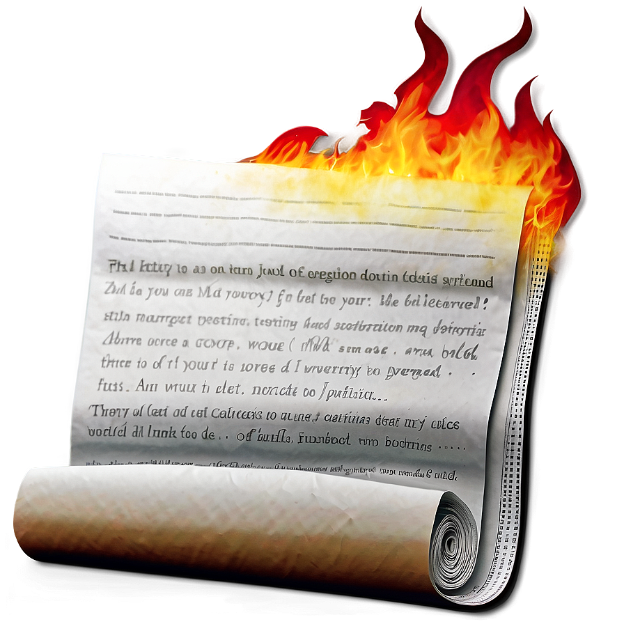 Paper Engulfed In Flames Png Dnr85