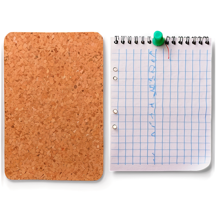 Paper Note On Cork Board Png 84