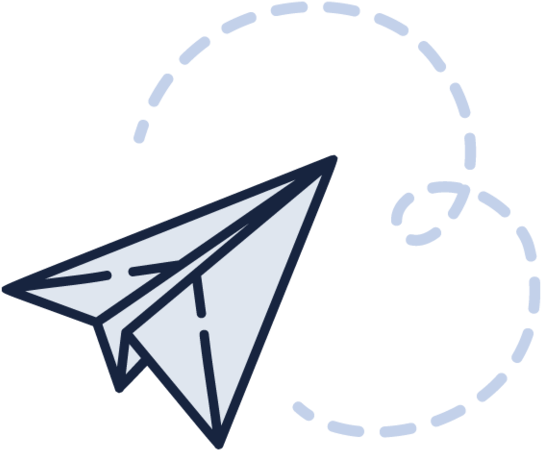 Paper Plane Icon Flight Path