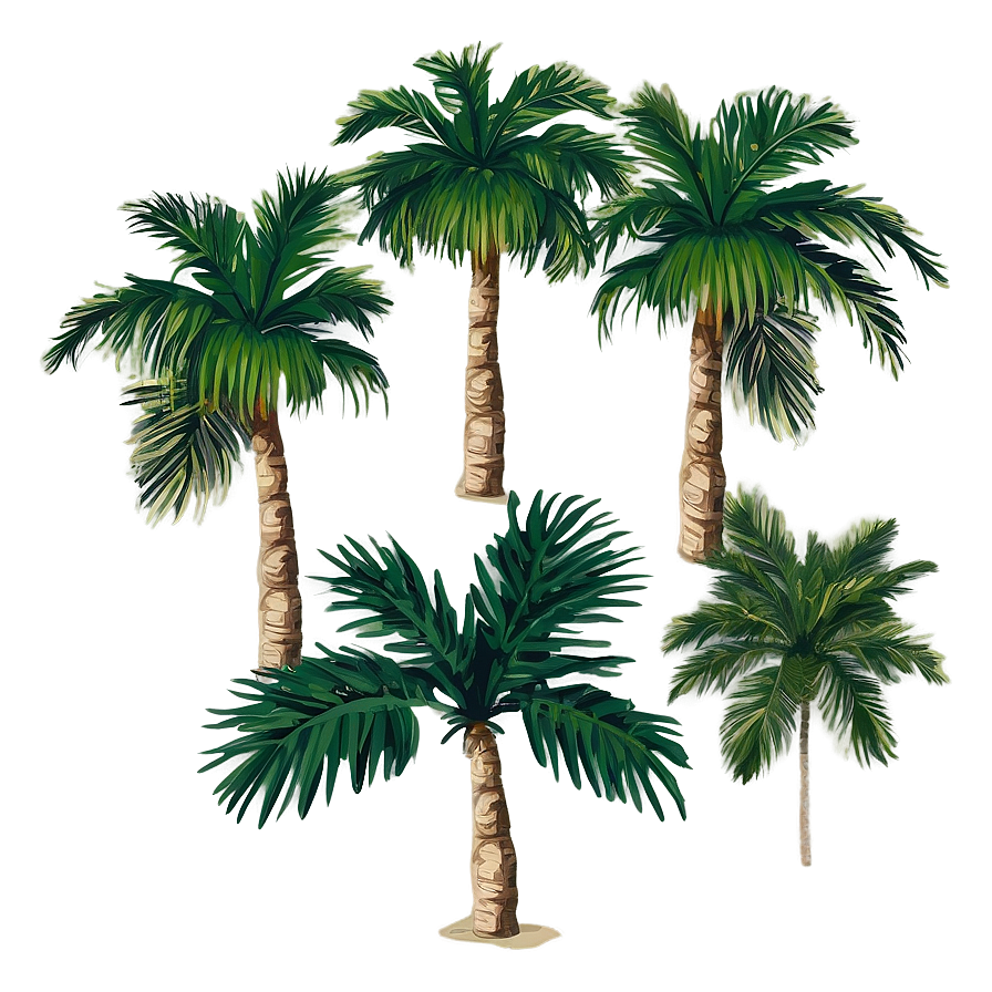 Paradise Palm Tree Outline Png 9