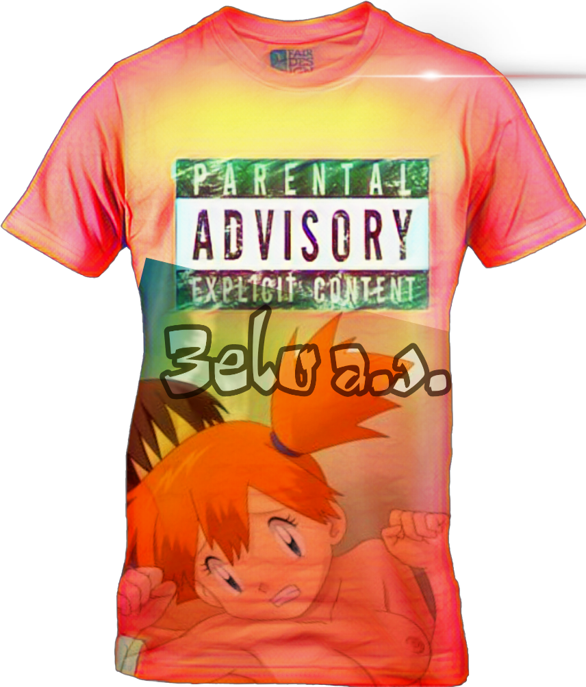 Parental Advisory Anime Character T Shirt