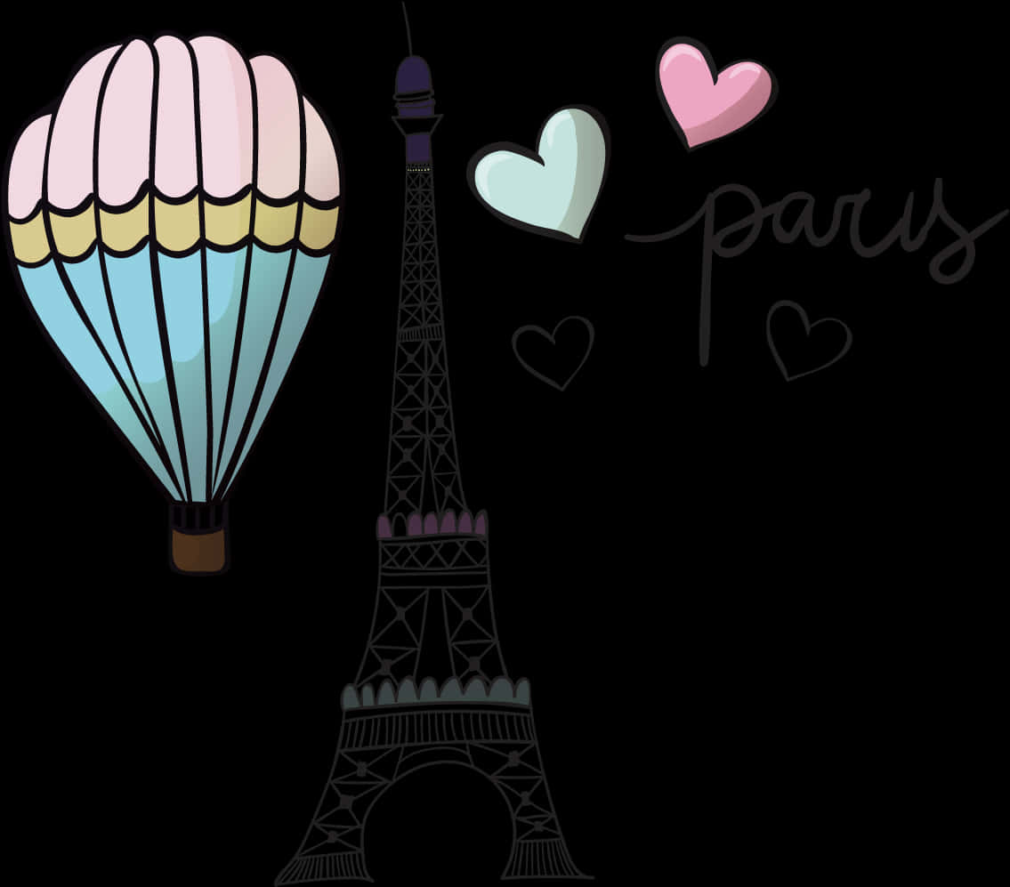 Paris Love Balloon Eiffel Tower