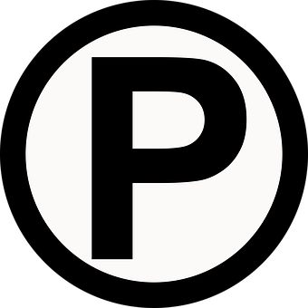 Parking Sign Icon Blackand White