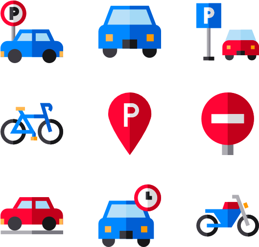 Parkingand Transportation Icons