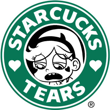 Parody Coffee Logo Crying Cartoon