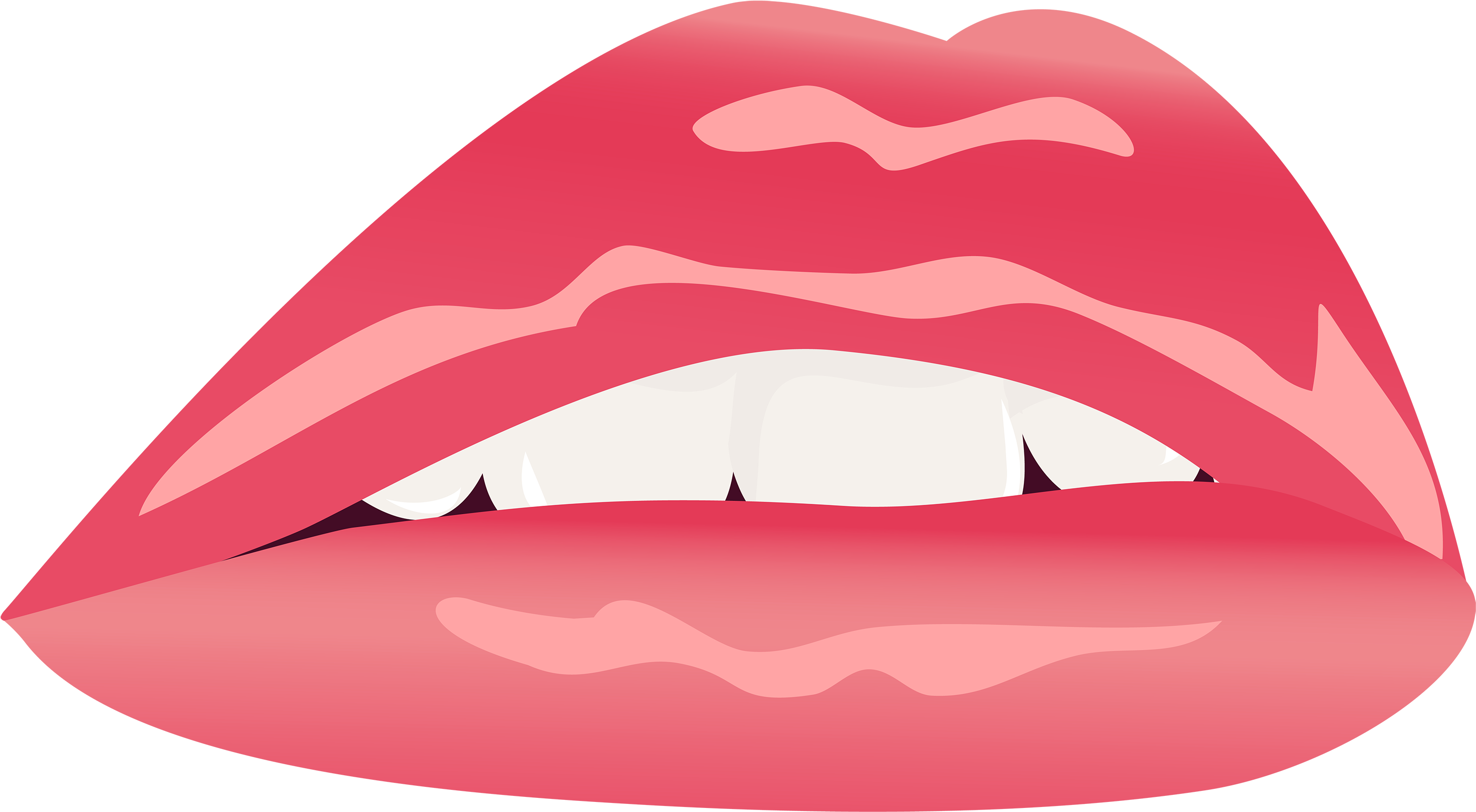 Parted Lips Vector Illustration