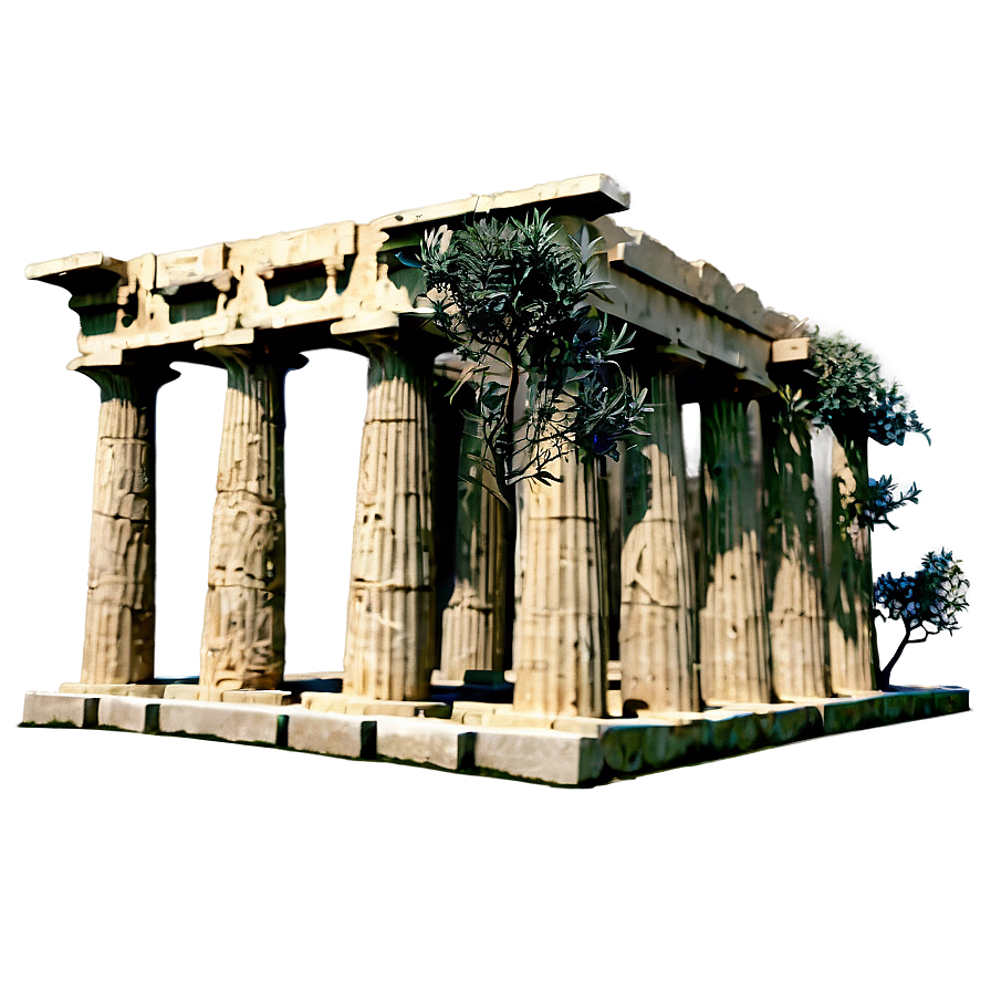 Parthenon And Olive Trees Png 06252024