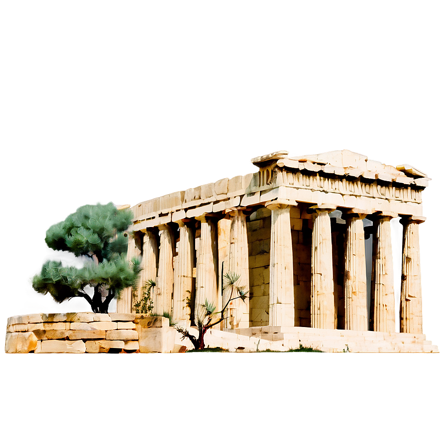 Parthenon And Olive Trees Png Tsp49