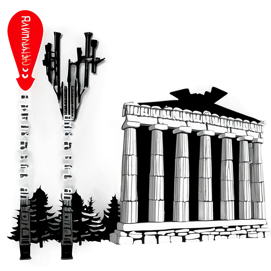 Parthenon Black And White Png 06252024