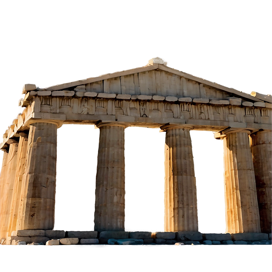 Parthenon In Misty Morning Png 15