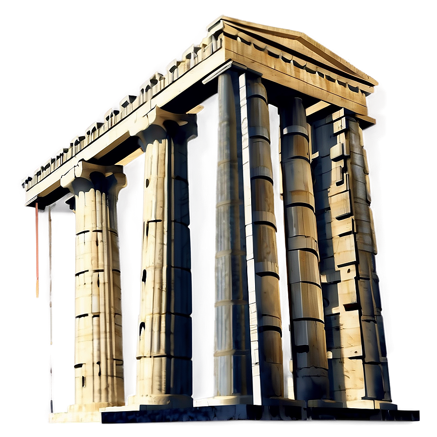 Parthenon Reconstruction Art Png Hje72