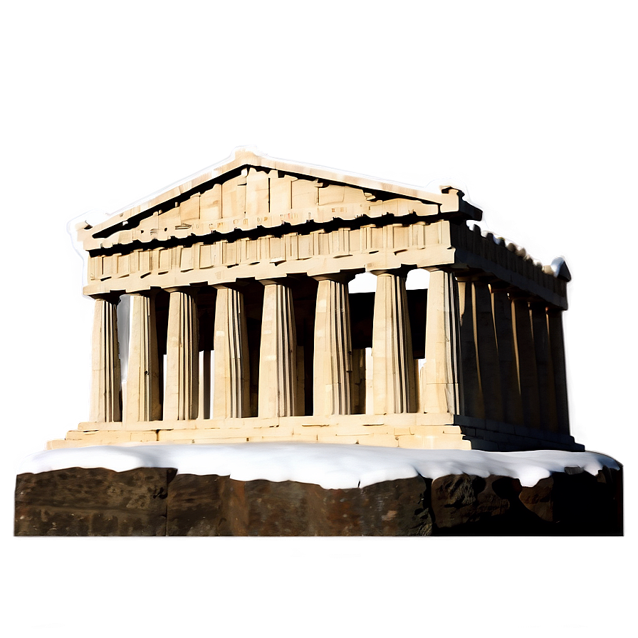 Parthenon Winter Scene Png Cft46