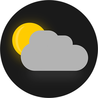 Partly Cloudy Sun Icon