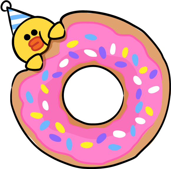 Party Chickon Donut Sticker