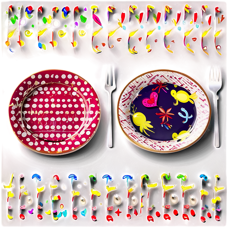 Party Plates Set Png Vwd88