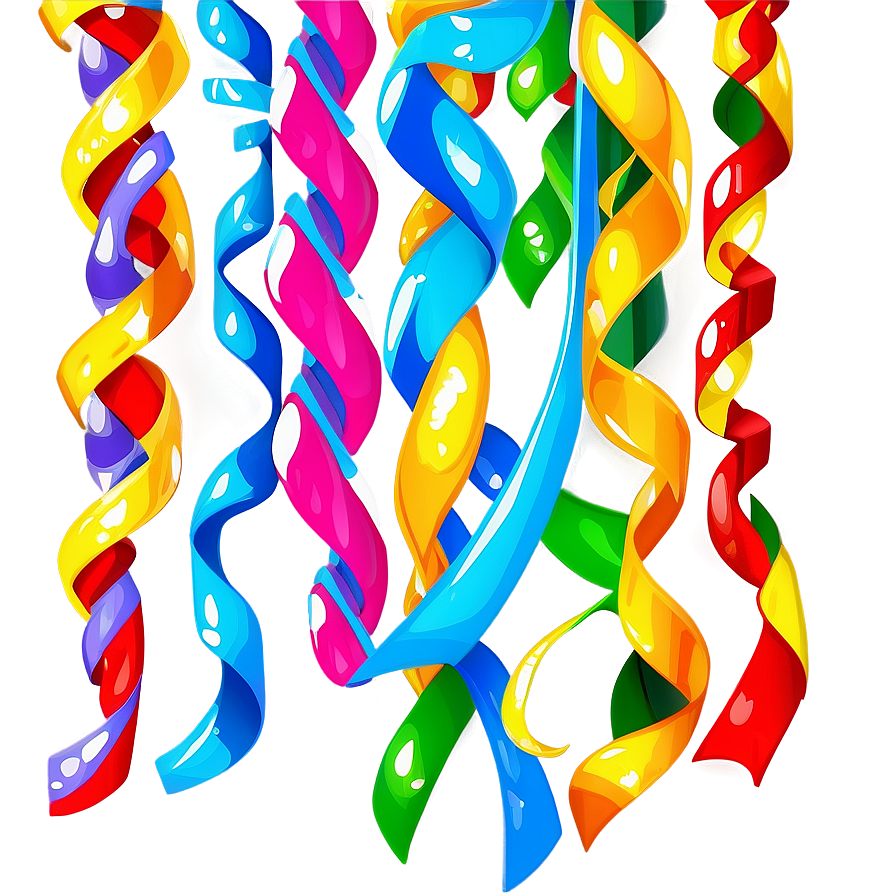 Party Streamers Clipart Png 06282024