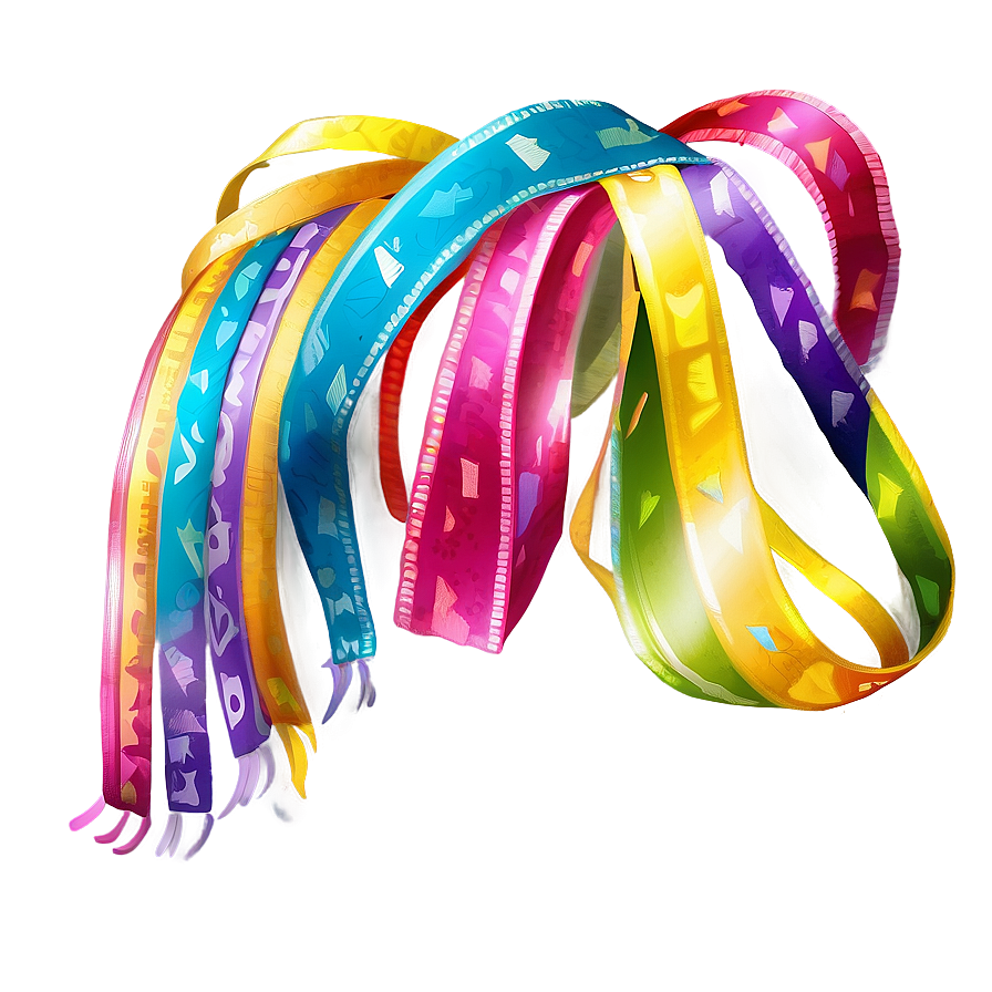 Party Streamers Drawing Png 06282024