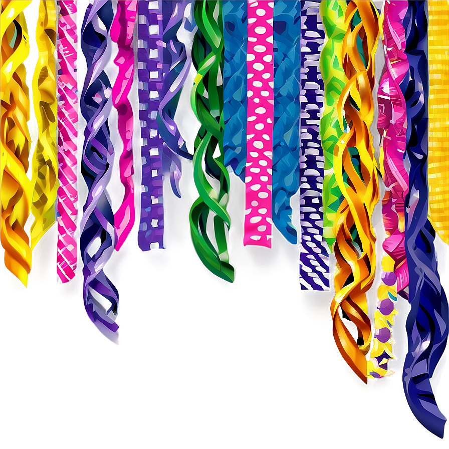 Party Streamers Garland Png 06282024