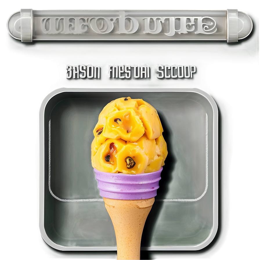 Passion Fruit Gelato Scoop Png Psm