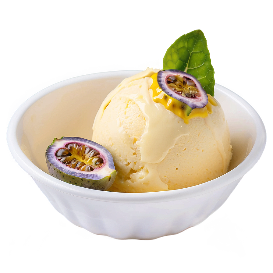 Passion Fruit Gelato Scoop Png Rrw87